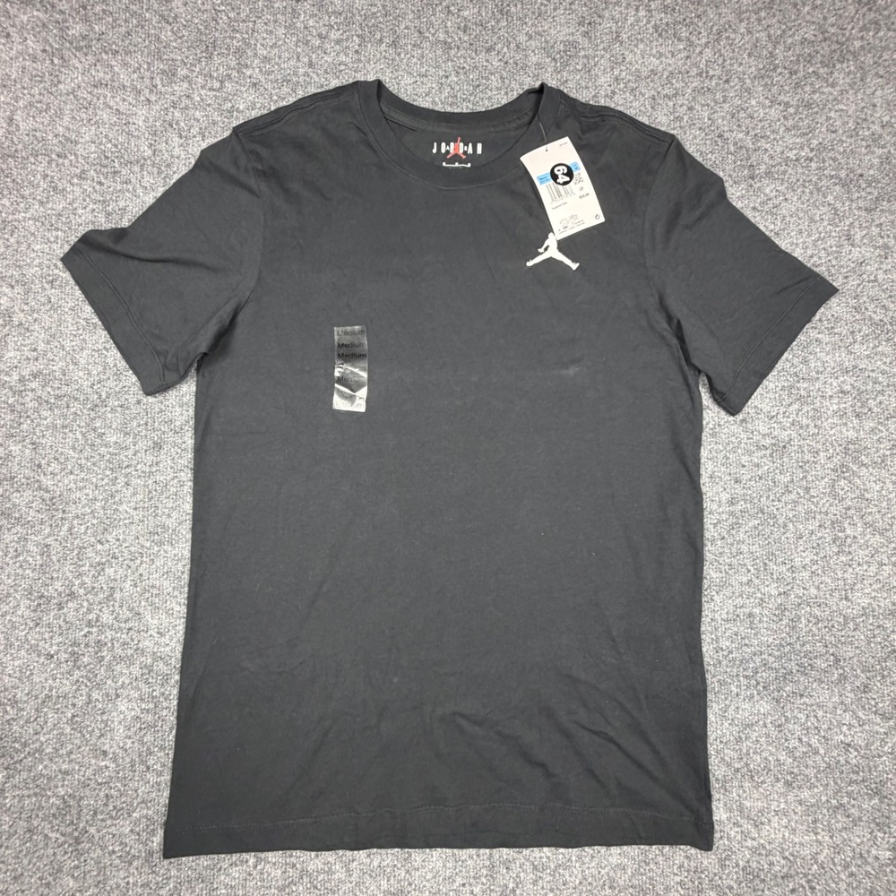 Jordan Mens Jumpman Embroidered T-Shirt Black DC7485-010 Medium NWT